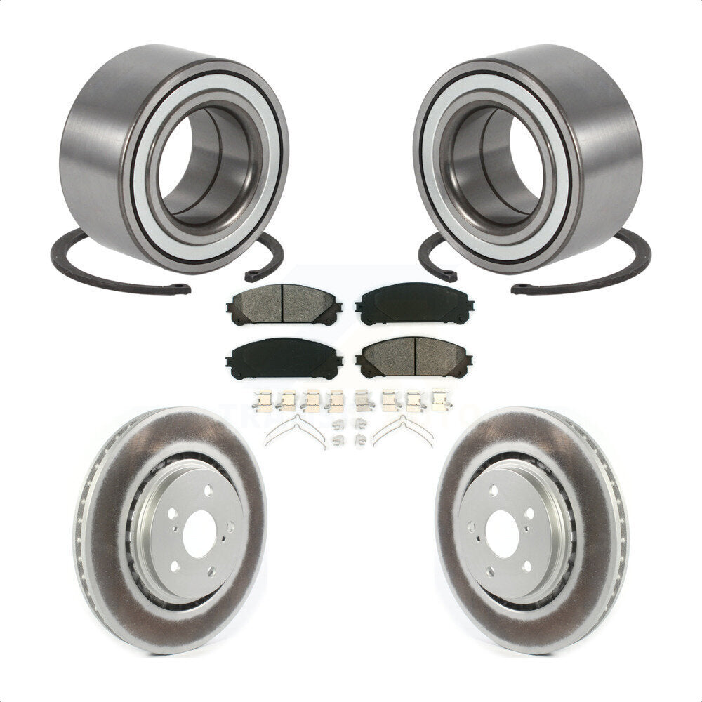 Kit de rotors et plaquettes de frein à disque enduits de roulement de roue avant pour Lexus RX350 2016