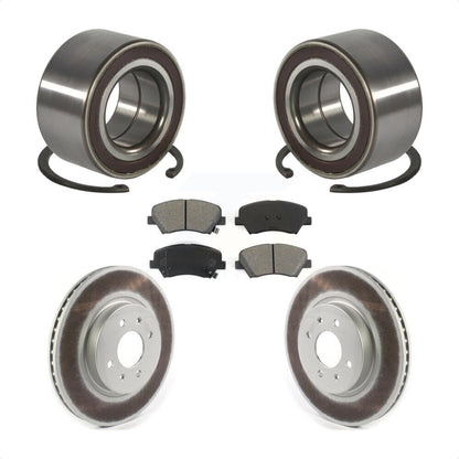 Kit de rotors et plaquettes de frein à disque enduits de roulement de roue avant pour Kia Rio KBB-11433