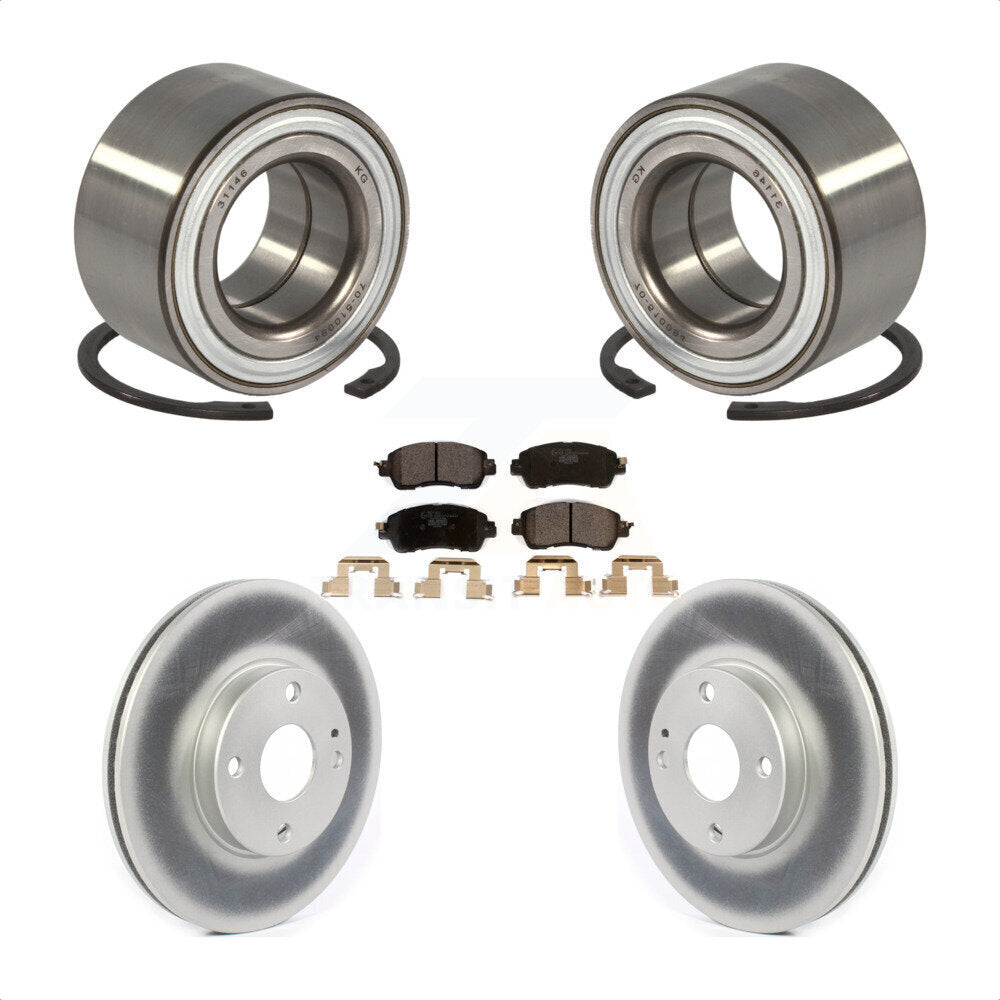 Kit de rotors et plaquettes de frein à disque enduits de roulement de roue avant pour Toyota Yaris iA