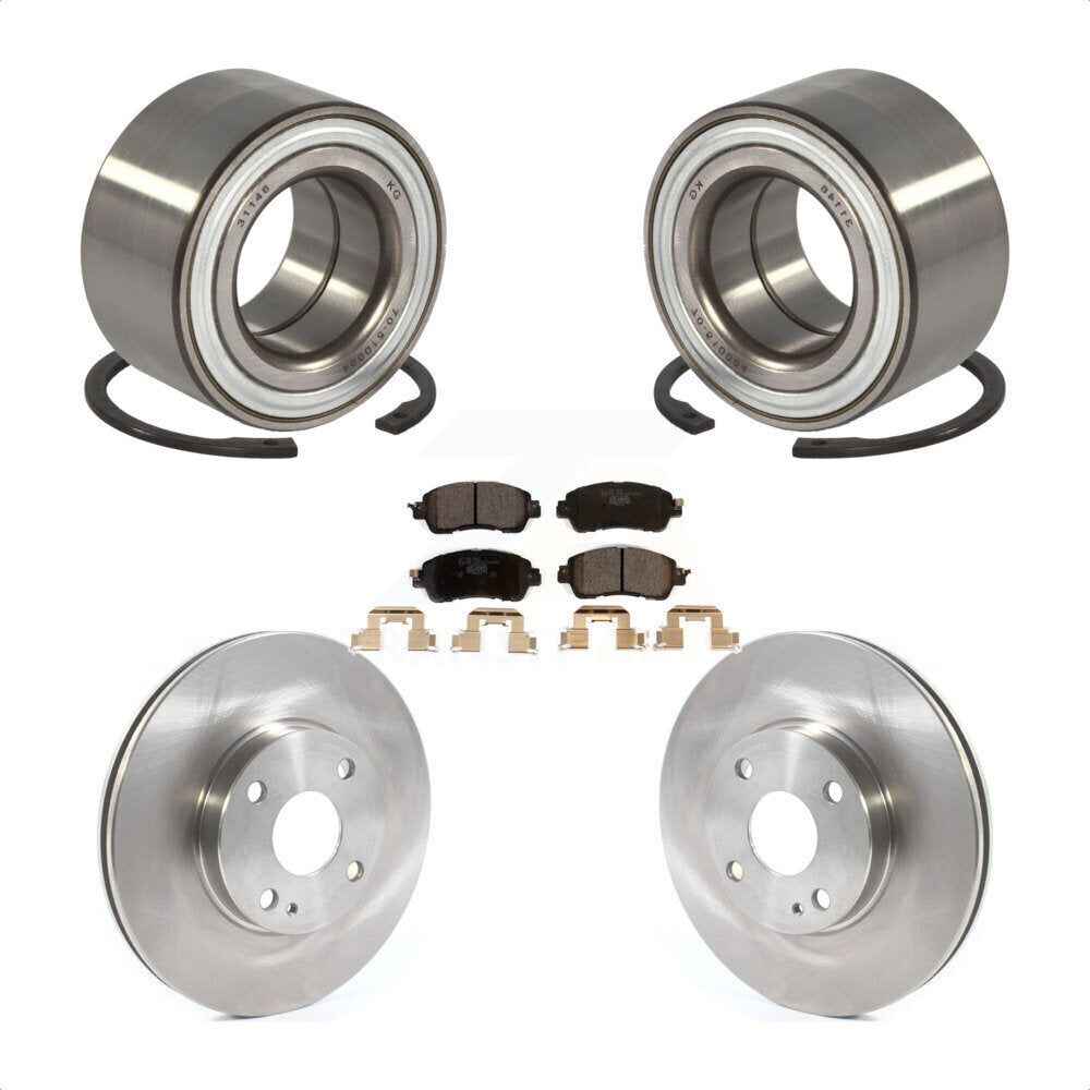 Kit de rotors de frein à disque et de plaquettes en céramique, roulement de roue avant, pour Toyota Yaris iA