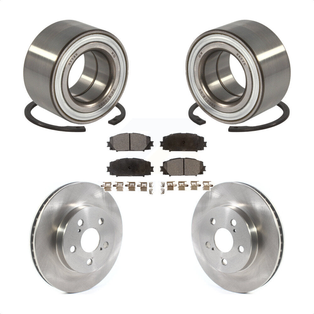 Kit de rotors et plaquettes de frein à disque, roulement de roue avant, pour Toyota Prius Prime awd-e
