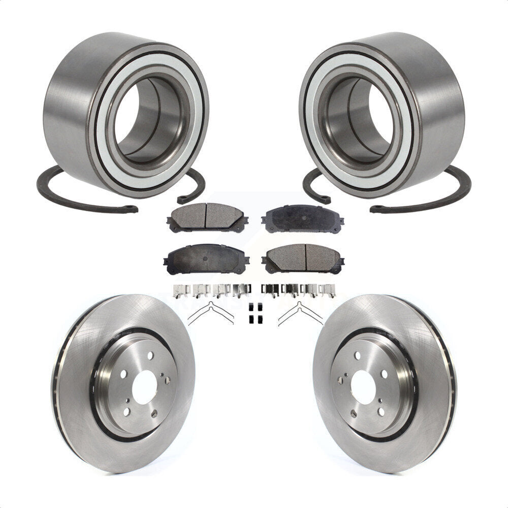 Kit de rotors de frein à disque et de plaquettes en céramique, roulement de roue avant, pour Lexus RX350 2016