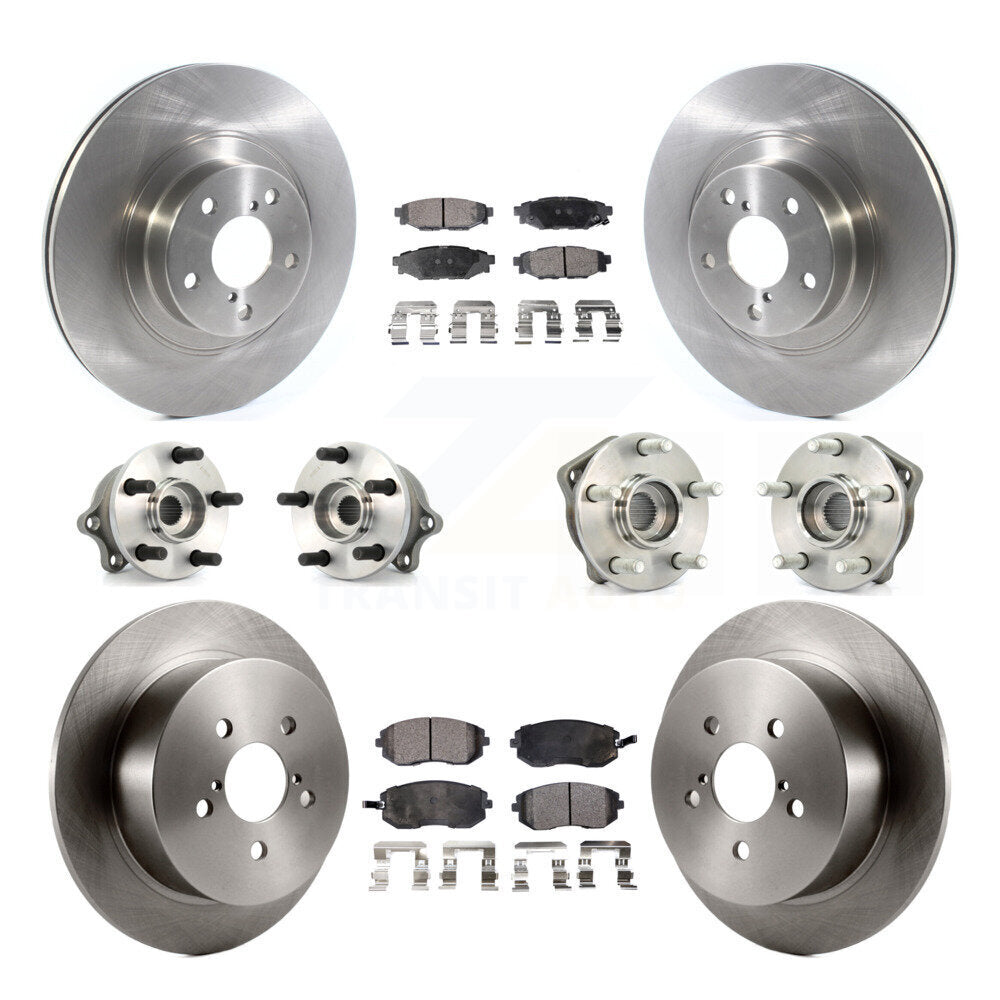 Kit de plaquettes de Rotor de frein à disque, roulement de moyeu avant et arrière (10 pièces) pour Subaru Outback Legac
