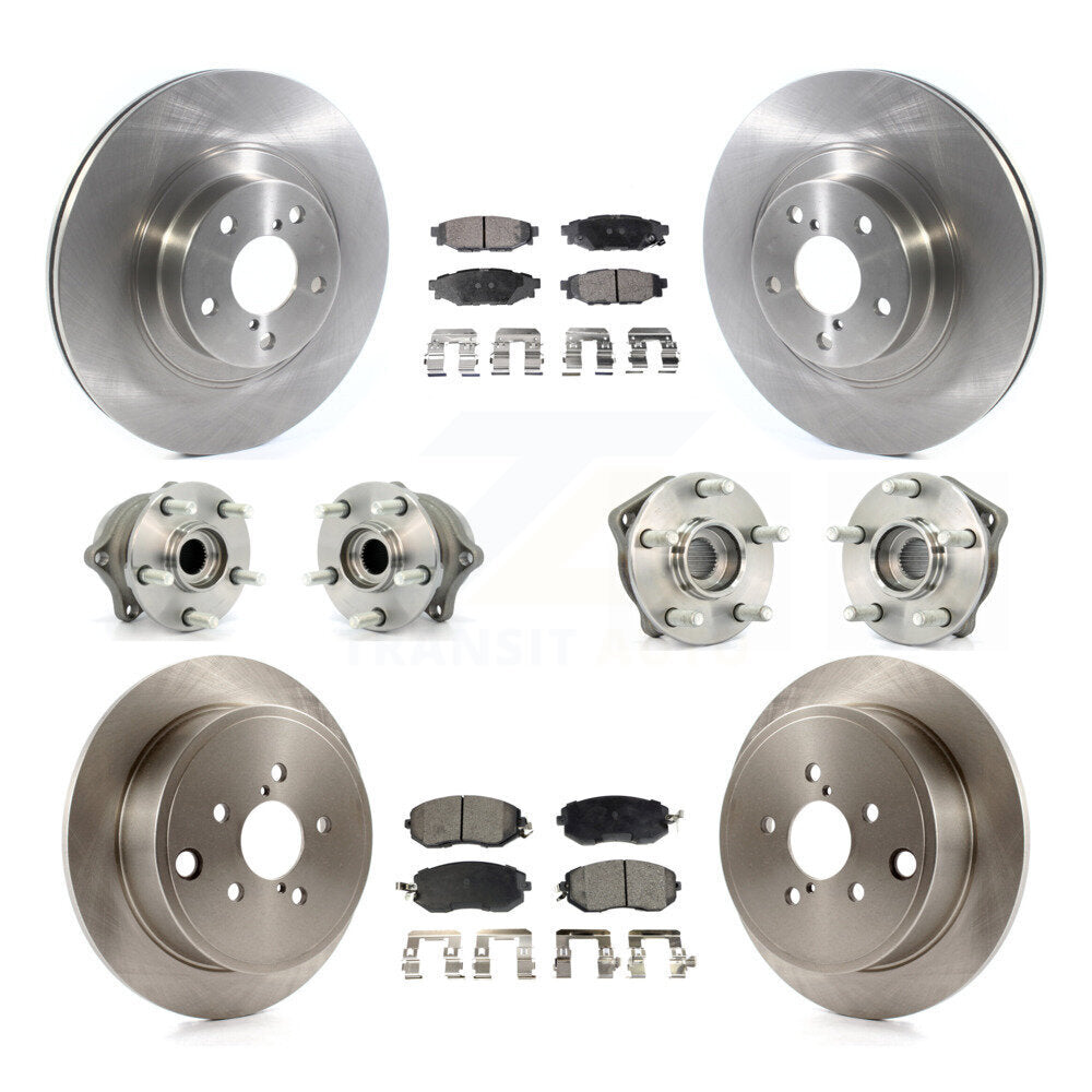 Kit de rotors et plaquettes de frein avec roulement de moyeu avant et arrière (10 pièces) pour Subaru Impreza Foreste