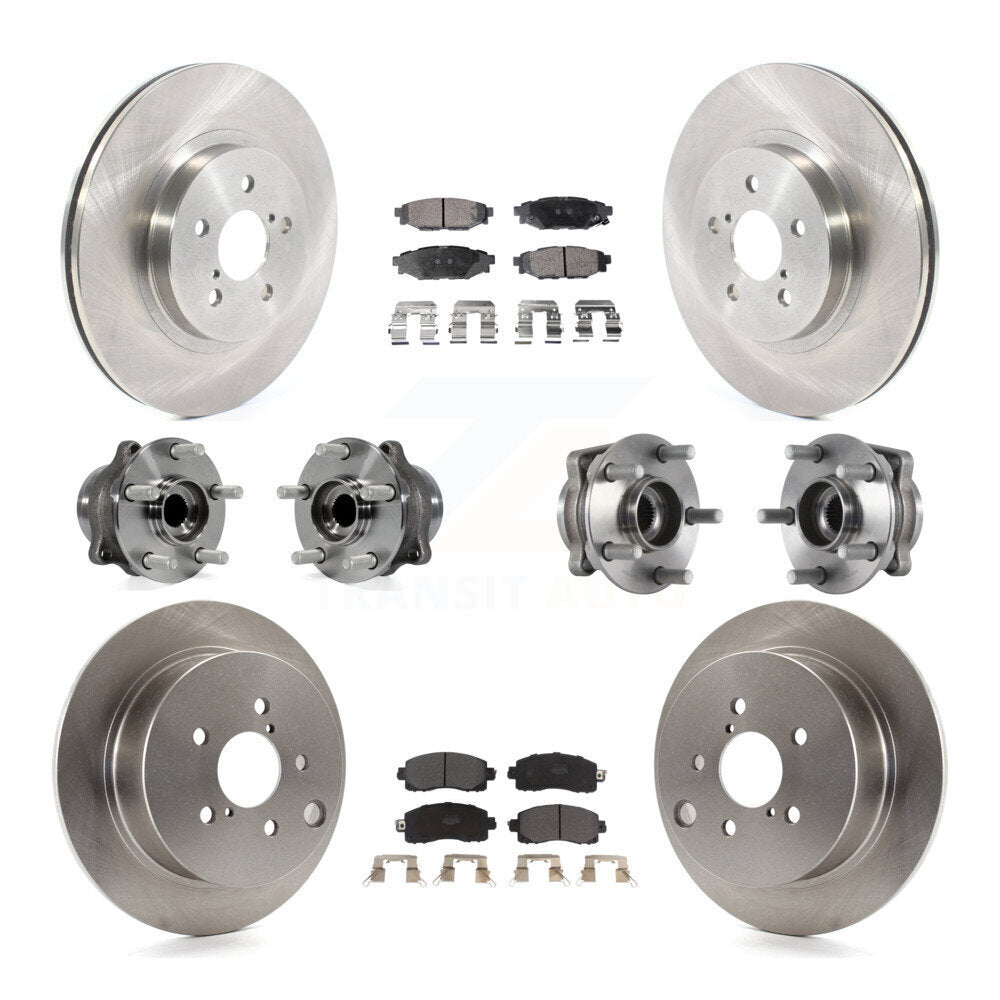 Kit de Rotor et de plaquettes de frein, roulement de moyeu avant et arrière (10 pièces) pour Subaru Crosstrek Imprez