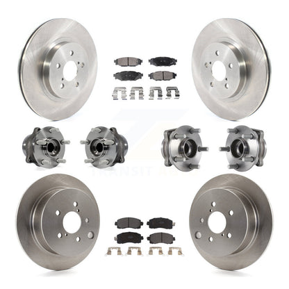 Kit de Rotor et de plaquettes de frein, roulement de moyeu avant et arrière (10 pièces) pour Subaru Crosstrek Imprez