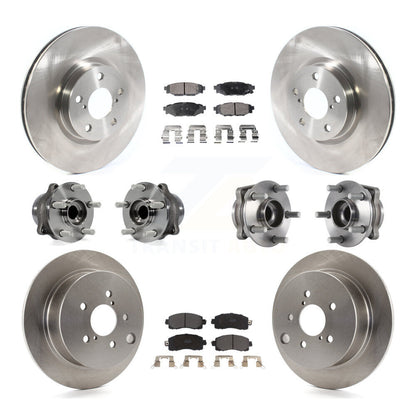 Kit de rotors et plaquettes de frein à disque, roulements de moyeu avant et arrière (10 pièces) pour Subaru Imprez