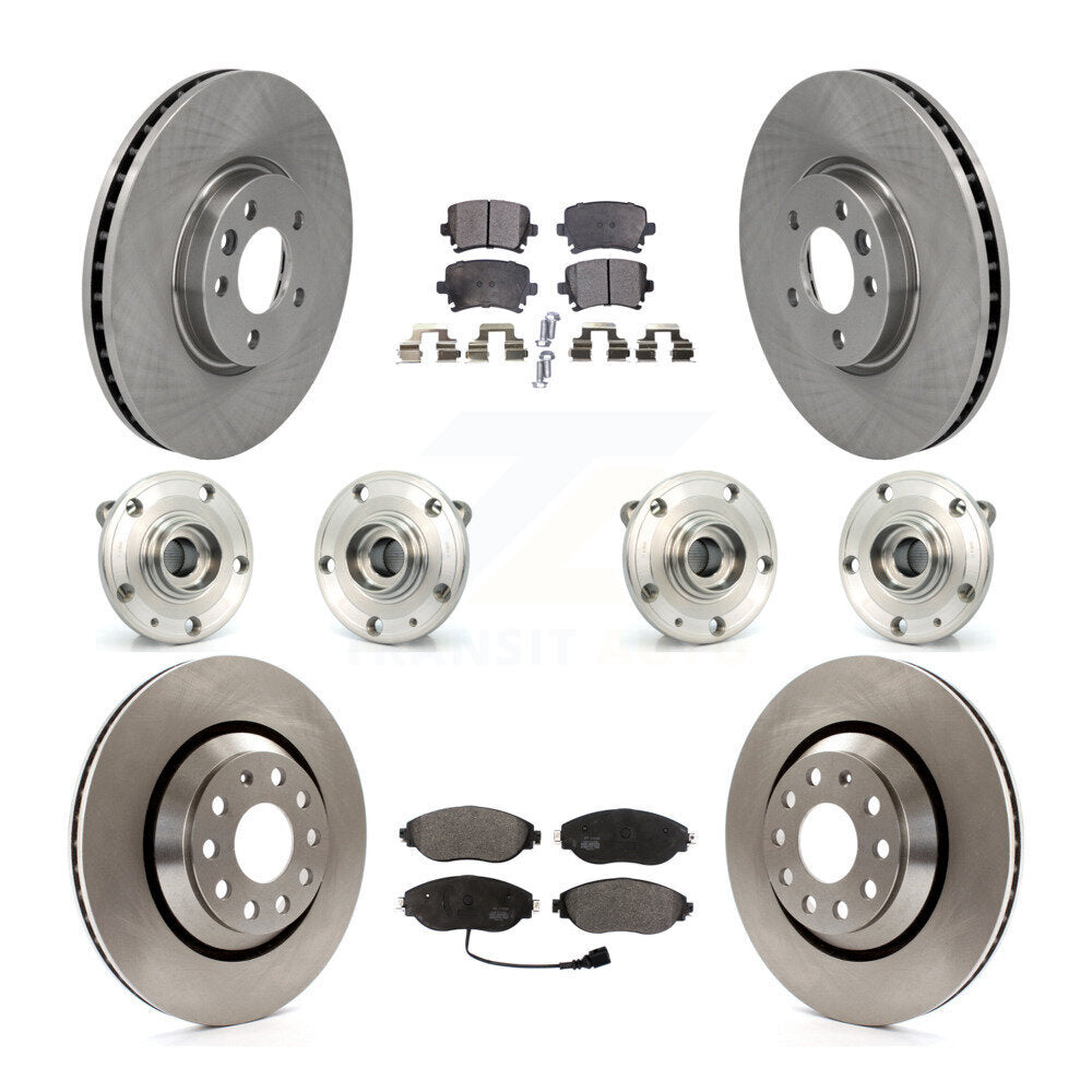 Kit de Rotor et de plaquettes de frein à disque, roulement de moyeu avant et arrière (10 pièces) pour Volkswagen CC AW