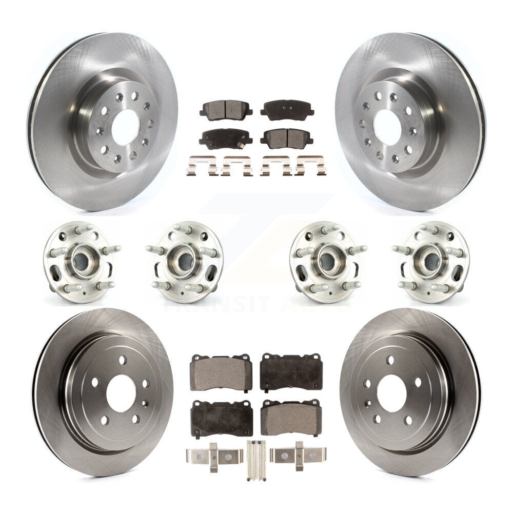 Kit de rotors et plaquettes de frein à disque, roulements de moyeu avant et arrière (10 pièces) pour Cadillac CTS
