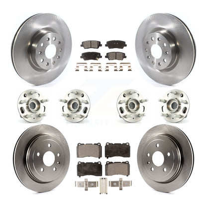 Kit de rotors et plaquettes de frein à disque, roulements de moyeu avant et arrière (10 pièces) pour Cadillac CTS