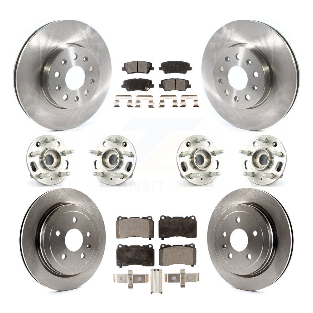 Kit de rotors et plaquettes de frein à disque, roulements de moyeu avant et arrière (10 pièces) pour Cadillac CTS