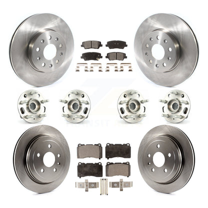 Kit de rotors et plaquettes de frein à disque, roulements de moyeu avant et arrière (10 pièces) pour Cadillac CTS