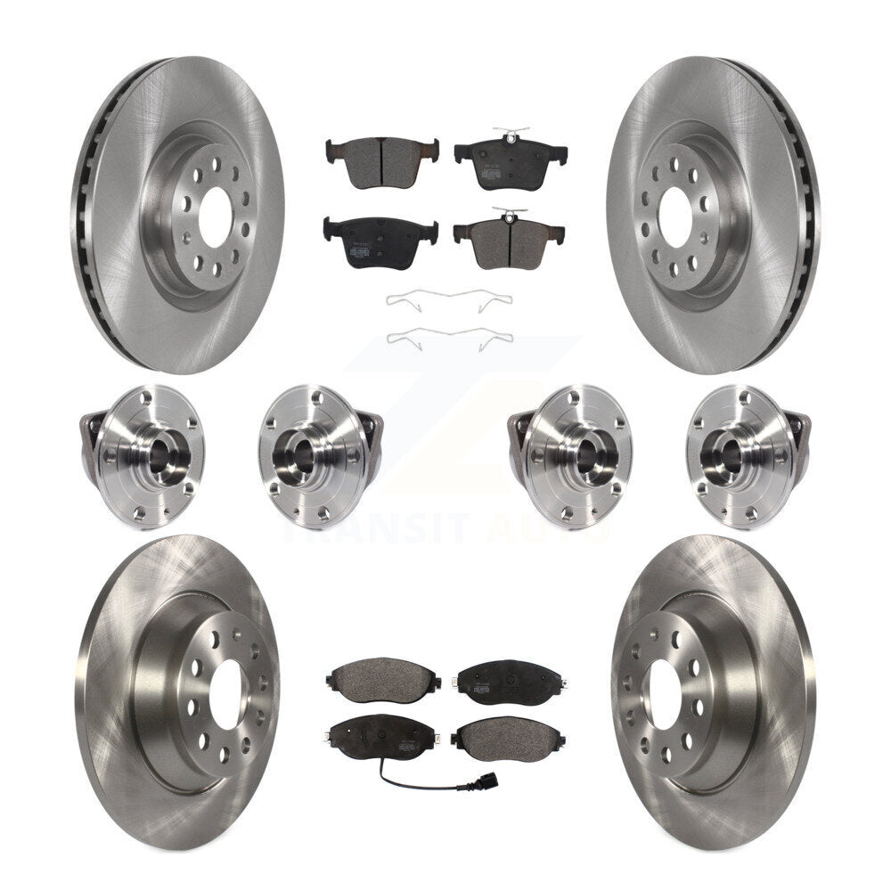 Kit de plaquettes de Rotor de frein à disque, roulement de moyeu avant et arrière (10 pièces) pour Volkswagen Tiguan AW