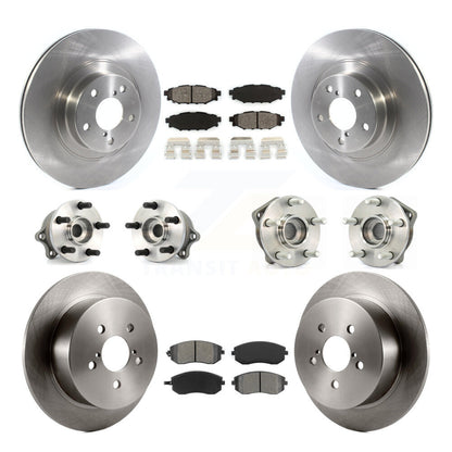 Kit de plaquettes de Rotor de frein à disque, roulement de moyeu avant et arrière (10 pièces) pour Subaru Outback Legac