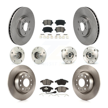 Kit de rotors et plaquettes de frein à disque, roulements de moyeu avant et arrière (10 pièces) pour Volkswagen CC