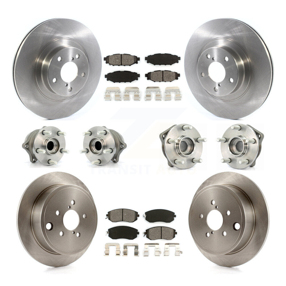 Kit de rotors et plaquettes de frein avec roulement de moyeu avant et arrière (10 pièces) pour Subaru Impreza Foreste