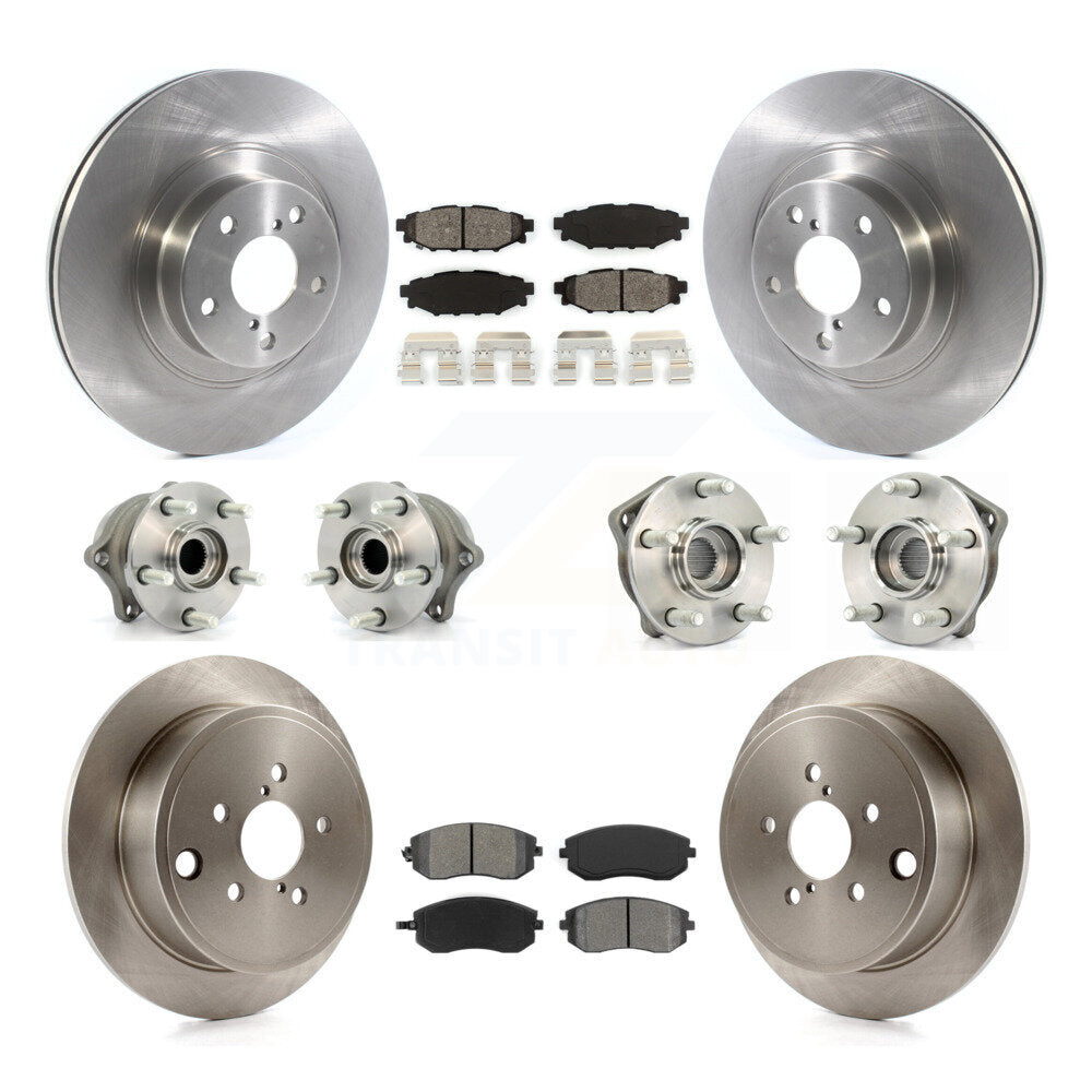 Kit de rotors et plaquettes de frein avec roulement de moyeu avant et arrière (10 pièces) pour Subaru Outback Foreste