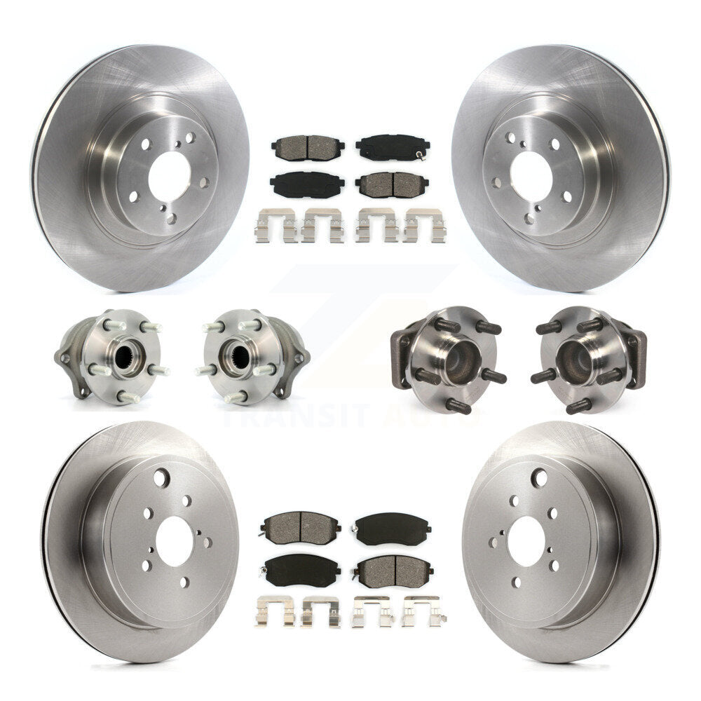 Kit de plaquettes de Rotor de frein à disque, roulement de moyeu avant et arrière (10 pièces) pour Toyota 86 Subaru BR