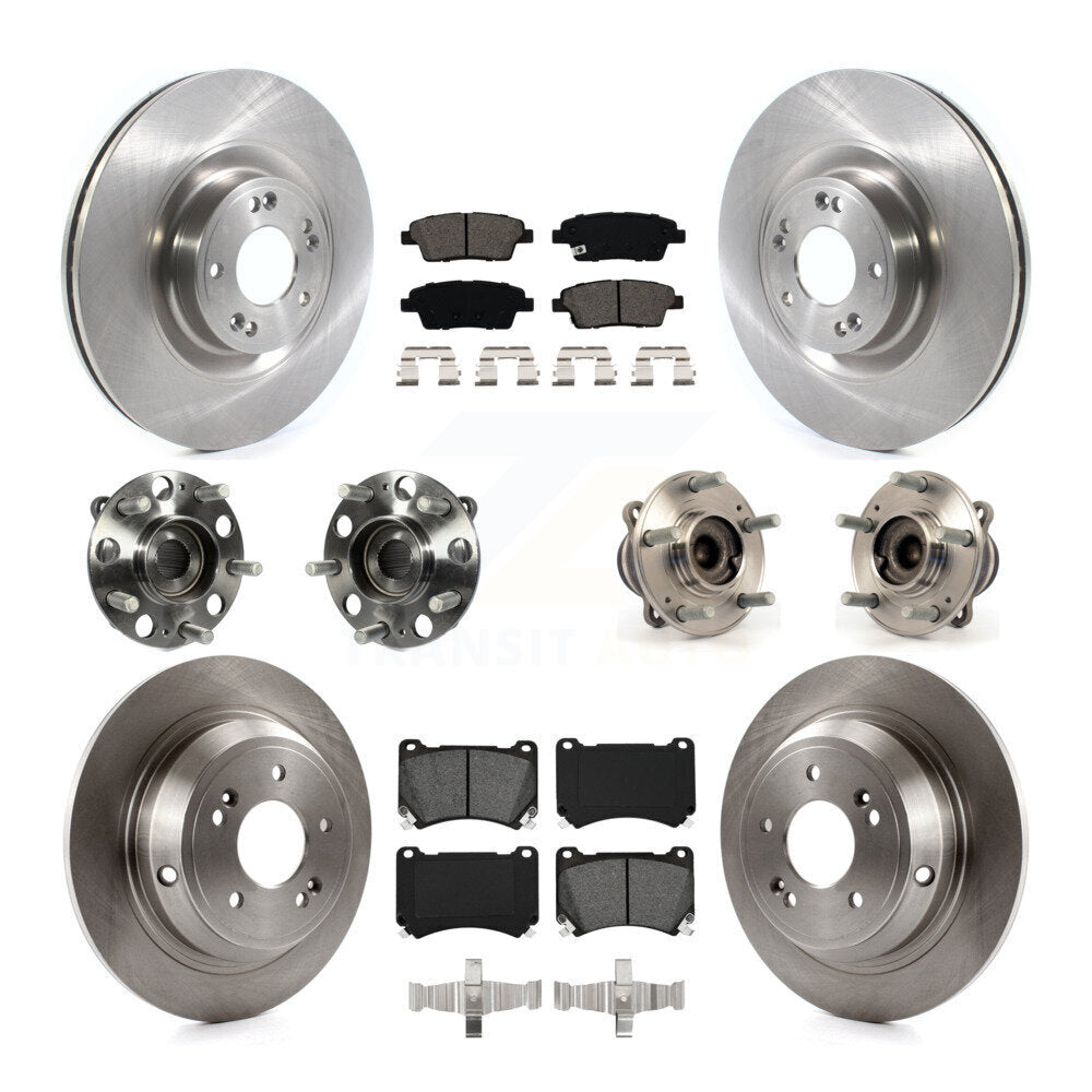 Kit de plaquettes de Rotor de frein, roulement de moyeu avant et arrière (10 pièces) pour Hyundai Genesis 5.0 12-14