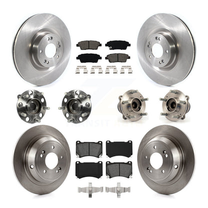 Kit de plaquettes de Rotor de frein, roulement de moyeu avant et arrière (10 pièces) pour Hyundai Genesis 5.0 12-14