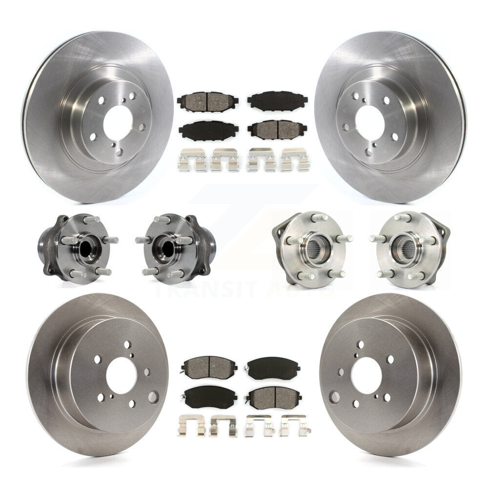 Kit de rotors et plaquettes de frein à disque, roulement de moyeu avant et arrière (10 pièces) pour Subaru XV Crosstre