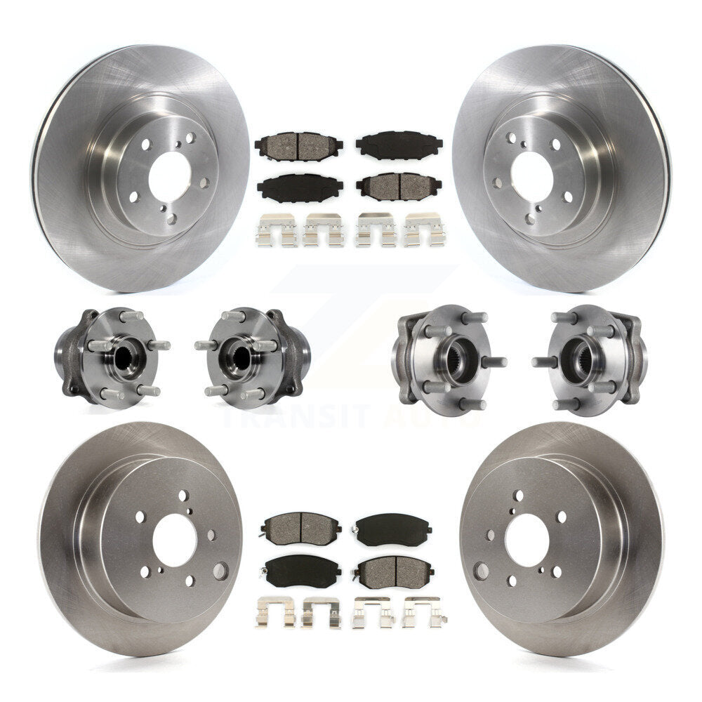 Kit de plaquettes de Rotor de frein, roulement de moyeu avant et arrière (10 pièces) pour Subaru Forester Crosstre