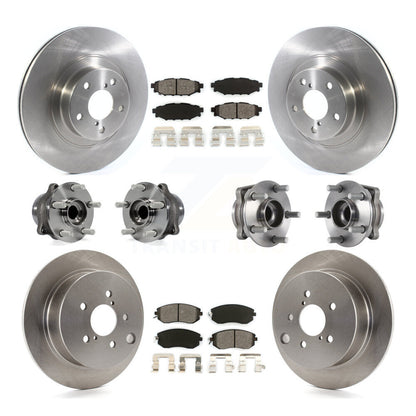 Kit de plaquettes de Rotor de frein, roulement de moyeu avant et arrière (10 pièces) pour Subaru Forester Crosstre