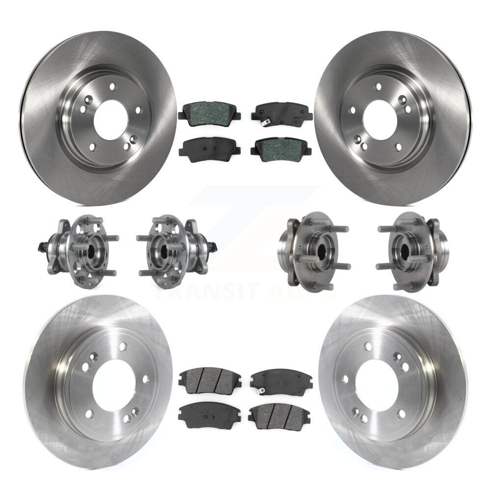 Kit de plaquettes de Rotor de frein, roulement de moyeu avant et arrière (10 pièces) pour Hyundai Elantra 1.6 17-20