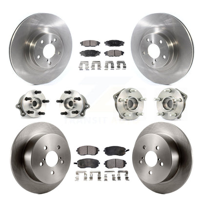Kit de plaquettes de Rotor de frein à disque, roulement de moyeu avant et arrière (10 pièces) pour Subaru Outback Legac