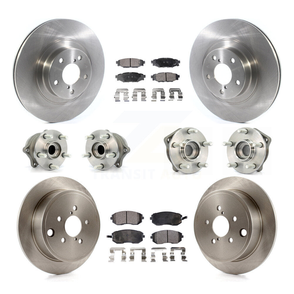 Kit de rotors et plaquettes de frein avec roulement de moyeu avant et arrière (10 pièces) pour Subaru Outback Foreste