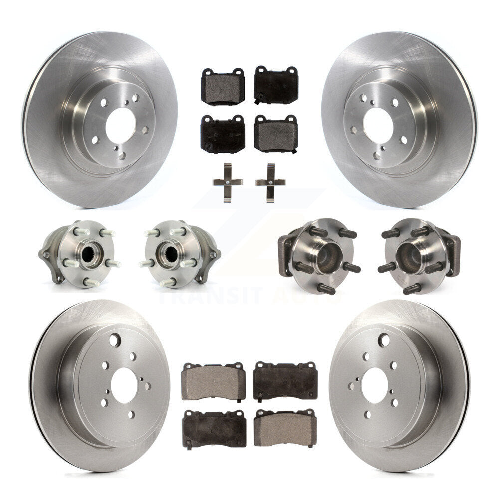 Kit de Rotor de frein à disque et de plaquettes en céramique, roulement de moyeu avant et arrière (10 pièces) pour Toyota 8