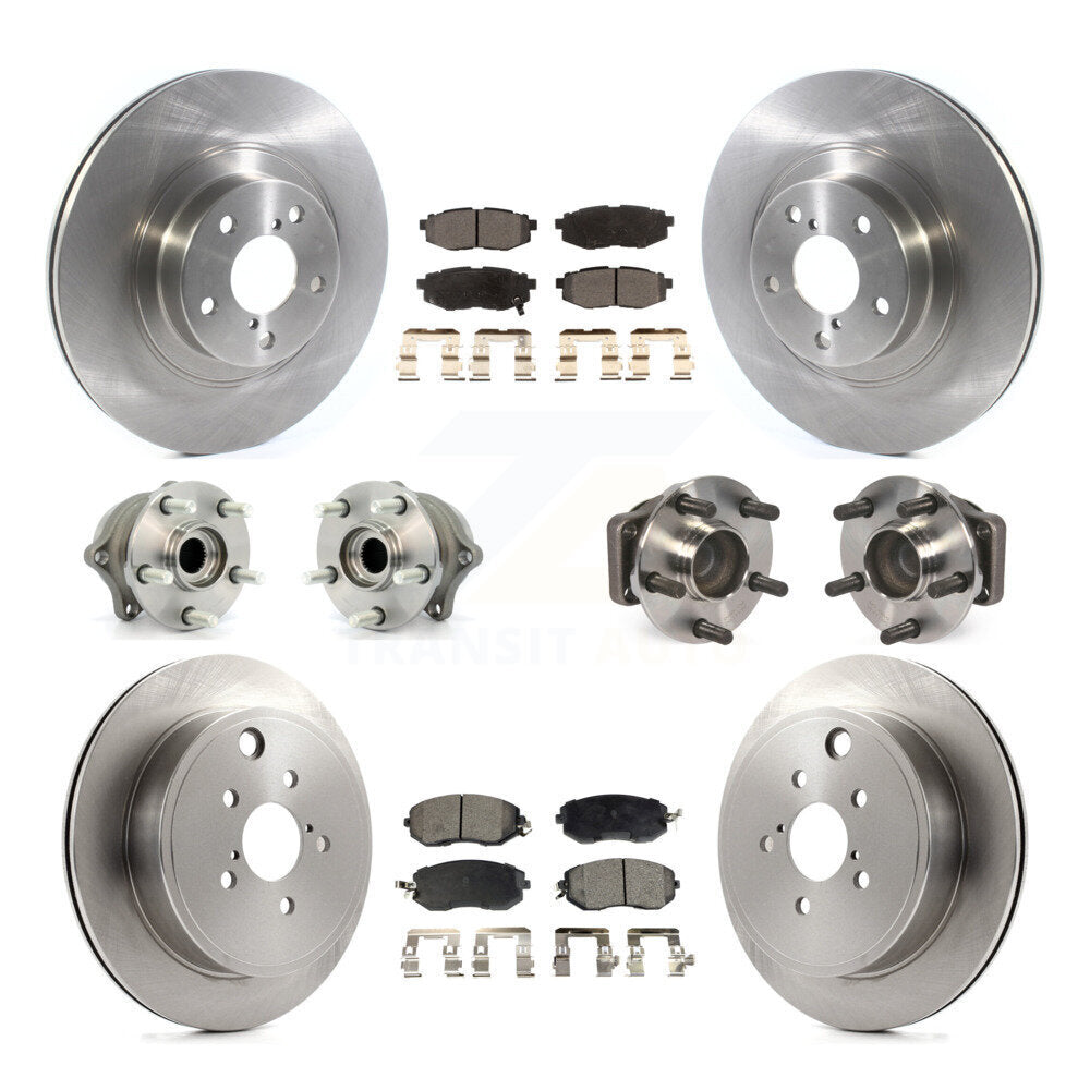 Kit de plaquettes de Rotor de frein à disque, roulement de moyeu avant et arrière (10 pièces) pour Toyota 86 Subaru BR