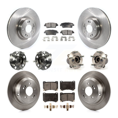 Kit de plaquettes de Rotor de frein, roulement de moyeu avant et arrière (10 pièces) pour Hyundai Genesis 5.0 12-14