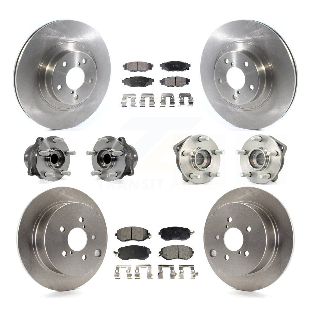 Kit de rotors et plaquettes de frein à disque, roulement de moyeu avant et arrière (10 pièces) pour Subaru XV Crosstre