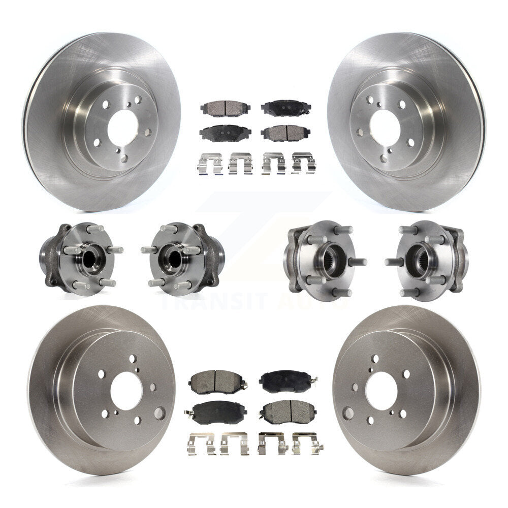 Kit de plaquettes de Rotor de frein, roulement de moyeu avant et arrière (10 pièces) pour Subaru Forester Crosstre