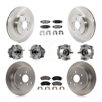 Kit de Rotor et de plaquettes de frein, roulement de moyeu avant et arrière (10 pièces) pour Subaru Crosstrek Imprez