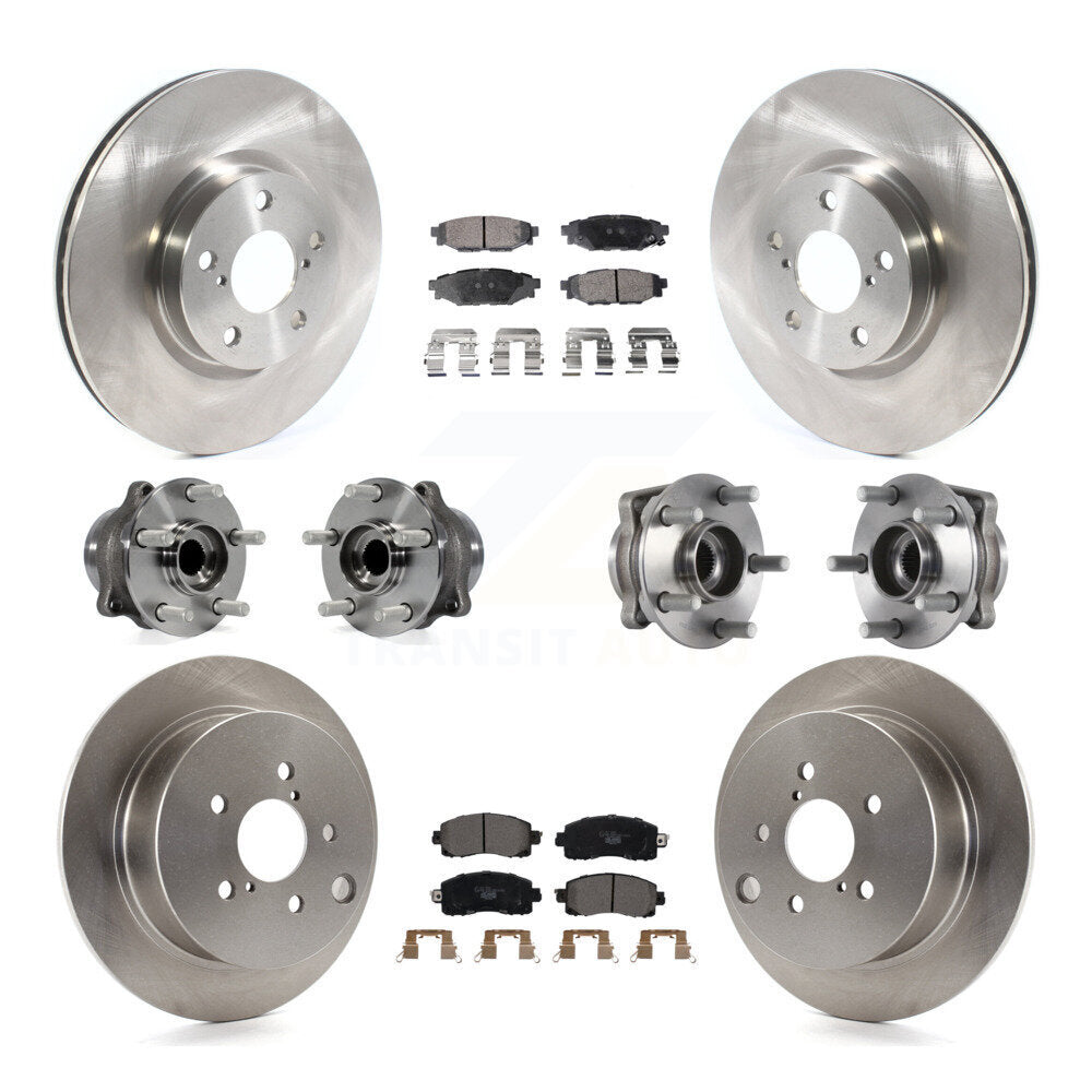 Kit de rotors et plaquettes de frein à disque, roulements de moyeu avant et arrière (10 pièces) pour Subaru Imprez