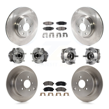 Kit de rotors et plaquettes de frein à disque, roulements de moyeu avant et arrière (10 pièces) pour Subaru Imprez