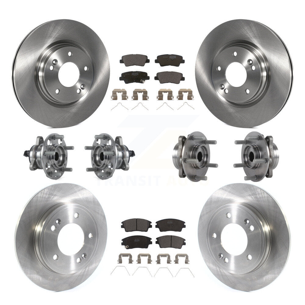 Kit de plaquettes de Rotor de frein, roulement de moyeu avant et arrière (10 pièces) pour Hyundai Elantra 1.6 17-20