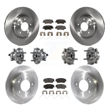 Kit de plaquettes de Rotor de frein, roulement de moyeu avant et arrière (10 pièces) pour Hyundai Elantra 1.6 17-20