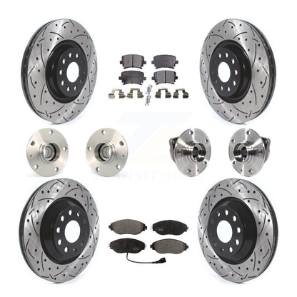 Kit de plaquettes de Rotor de frein à disque revêtu de roulement de moyeu avant et arrière (10 pièces) pour Volkswagen GT