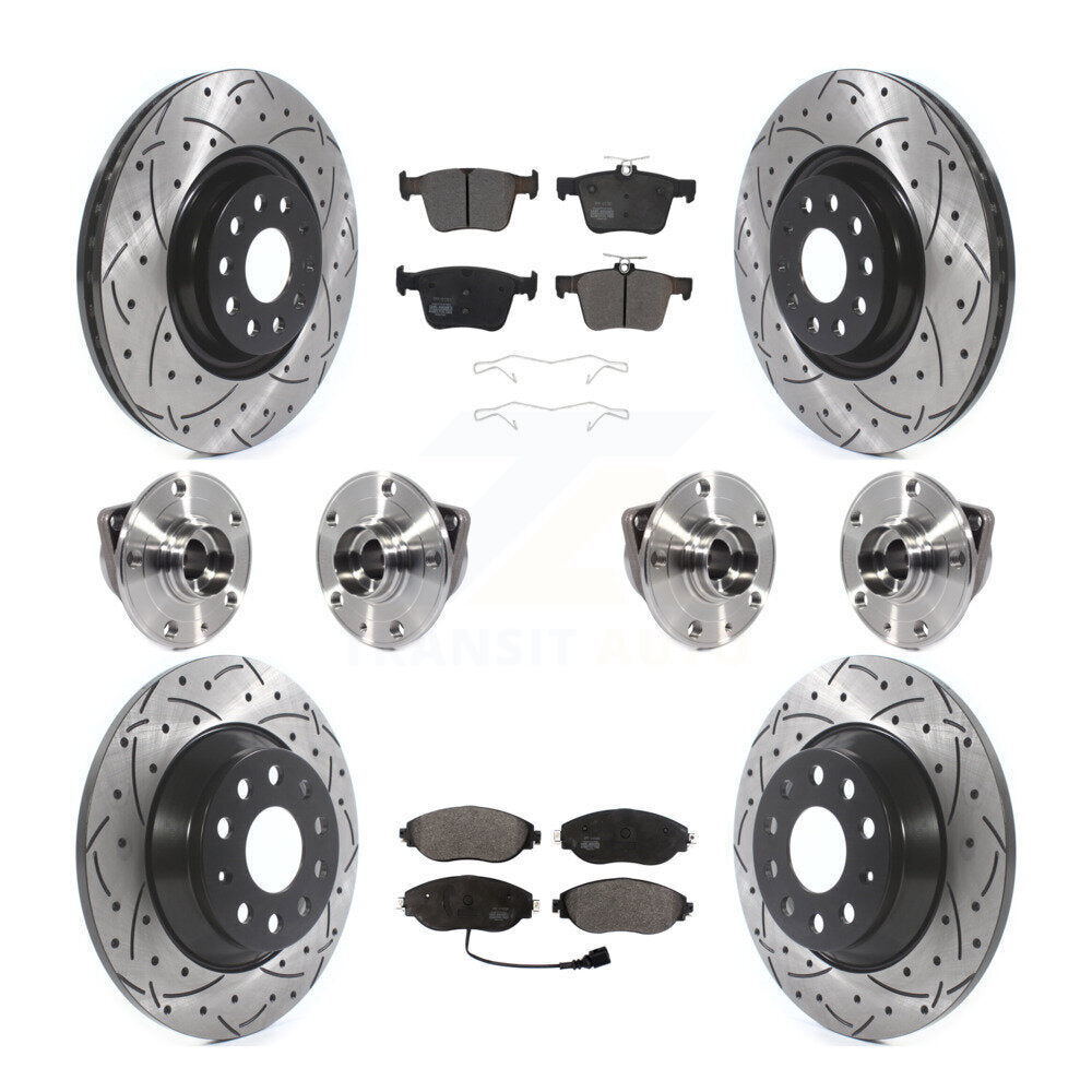 Kit de plaquettes de Rotor de frein, roulement de moyeu avant et arrière (10 pièces) pour Volkswagen Tiguan AW