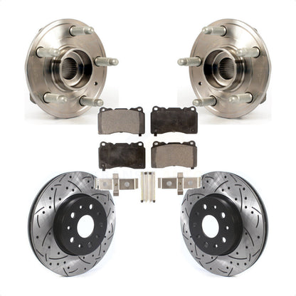 Ensemble de roulements de moyeu avant, fente de perçage, Kit de plaquettes de Rotor de frein pour Cadillac CT