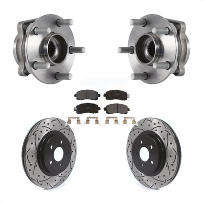 Kit de plaquettes de Rotor de frein, roulement de moyeu avant, fente percée, pour Subaru Crosstrek Imprez