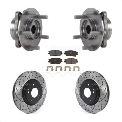 Kit de plaquettes de Rotor de frein, roulement de moyeu avant, fente de perçage, pour Hyundai Elantra 1.6 17-20
