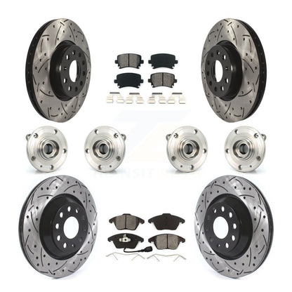 Kit de plaquettes de rotor de frein, roulement de moyeu avant et arrière (10 pièces) pour Volkswagen Passat C