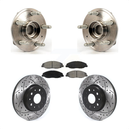 Ensemble de roulements de moyeu avant, fente de perçage, Kit de plaquettes de Rotor de frein pour Cadillac CT