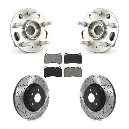 Ensemble de roulements de moyeu avant, fente de perçage, Kit de plaquettes de Rotor de frein pour Cadillac CT
