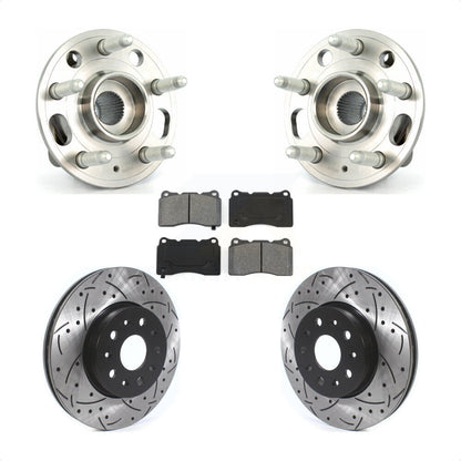 Ensemble de roulements de moyeu avant, fente de perçage, Kit de plaquettes de Rotor de frein pour Cadillac CT