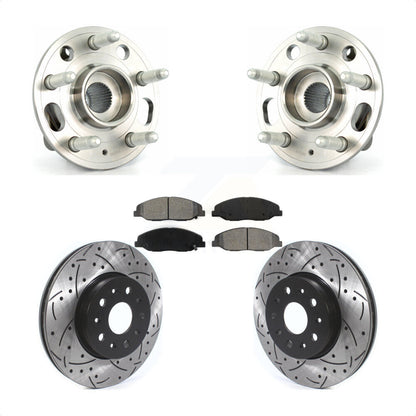 Ensemble de roulements de moyeu avant, fente de perçage, Kit de plaquettes de Rotor de frein pour Cadillac CT